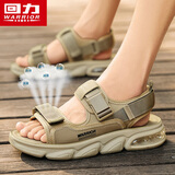 回力(Warrior)凉鞋 男鞋夏季透气运动休闲户外沙滩凉鞋子男1573卡其39