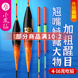 小凤仙青草鲢鳙浮漂加粗超醒目手竿钓通用远投大物湖库矶钓专攻巨物滑漂 铜脚H-RF08超长行程漂吃铅约6.0g 均号1支