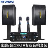 HYUNDAI现代专业中小型会议室音响套装壁挂式音箱蓝牙功放无线话筒组合教学培训店铺音响系统设备 10吋音响+功放+豪华无线话筒