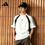 阿迪达斯（adidas）t恤男女同款短袖夏季棉质百搭潮流宽松半袖休闲运动T恤KB8558 M