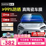 量美【次日达】汽车贴膜隔热膜车膜防爆防晒太阳膜前挡风玻璃膜全车膜车窗隐私膜防窥suv太阳膜包施工 高隔热湖泊绿-【L2单独前挡】