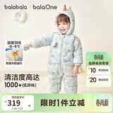 巴拉巴拉balaOne婴儿连体衣宝宝衣服2025冬装羽绒服连帽鹅绒208425120212