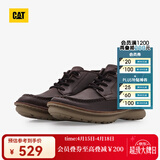卡特（CAT）工装靴男士马丁靴防滑厚底户外英伦风牛皮靴子P7410N3EDC17 深褐 45