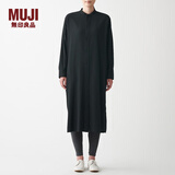 MUJI MUJI 男女通用 法兰绒 立领 长衫 无性别 男款女款 BCL43A1A 炭灰色 XXS-XS