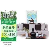 竖版世界地形图地图挂图 0.86*1.05米 国家版图系列 无拼缝 筒装无折痕 全景世界版图