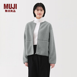 MUJI女式 长毛抓绒 夹克 女短外套 25年冬季 摇粒绒女装 BB2T9C5A 浅蓝色 L (165/88A)