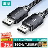 山泽DP线1.4版1.5米8K高清4K/2K240Hz电脑接显示器游戏电竞连接线显卡视频DisplayPort兼容DP1.2 SDP15