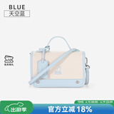 KANGOL官方小方盒包女学院风邮差手提包甜美ins复古百搭斜挎 天空蓝