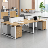 YOE.FTY工位办公桌工作台现代职员桌四人位办公室电脑桌员工办公桌椅组合 4人位+办公椅