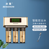 冰尊（BENSHION）净水器家用直饮双出水智能厨房净水机RO反渗透纯水机 套餐一(标配)官方标配 安装 材料