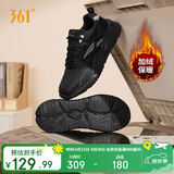 361°运动男鞋加绒保暖棉鞋冬季男士复古厚底休闲老爹鞋子672446738-2