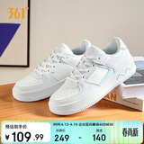 361°运动女鞋春夏季复古厚底增高小白鞋休闲板鞋舞蹈鞋682116601F-8