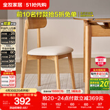 全友家居 现代北欧风软包餐椅家用椅子带靠背客厅餐厅阳台休闲凳子