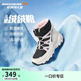 Skechers斯凯奇儿童绒绒靴儿童搭扣加绒靴子女童雪地靴保暖棉鞋664200L