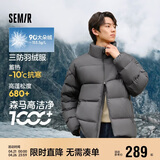 森马（Semir）轻松羽绒丨羽绒服男冬季三防外套90绒厚款立领面包服109724113102