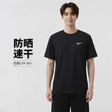 耐克NIKE男子26新品 防晒速干 训练休闲短袖T恤DV9840-010 黑色S