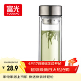 富光双层玻璃杯大容量带茶隔水杯高硼硅泡茶杯子商务男士办公杯