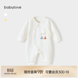 babylove婴儿连体衣秋冬纯棉可爱宝宝哈衣爬服新生儿夹棉保暖衣服秋冬装
