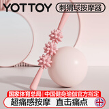 yottoy狼牙棒按摩棒肌肉放实心滚轴泡沫轴小腿部按摩器滚轮 莫奈粉