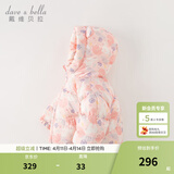 戴维贝拉（DAVE＆BELLA）儿童羽绒服女童上衣男童羽绒衣冬装新款宝宝衣服保暖小童外套 小兔印花【现货】DB4238127 100 cm（建议身高90-100cm）
