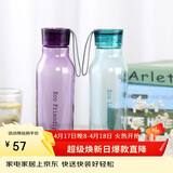 乐扣乐扣（LOCK&LOCK）ECO户外运动水杯户外便携塑料水壶男女杯子两件套（550ml*2） 
