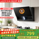 百得（BEST）华帝出品家用抽油烟机小尺寸695mm 侧吸式厨房小户型油烟机20立方大吸力油烟机 单烟机 20立方大吸力烟机E139C