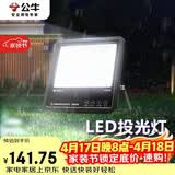 公牛（BULL）LED投光灯庭院灯工地灯园林照明露营灯 IP65防水100W-6500K白光