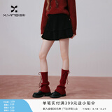 香影丝绒黑色蛋糕短裙女2026春装新款高腰a字蓬蓬百搭新年半身裙 黑色 半身裙 S 155/60A/85-95斤