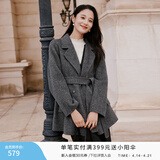 香影双面呢羊毛大衣女2025冬季新款呢子中长款高级感白色毛呢外套 中灰 S 155/80A/85-95斤