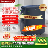 格力（GREE）【轻音小巧+空气净化】除湿机抽湿机家用12升/天单间≤24㎡雨季回南除潮防霉负离子净化DH12ENA1A
