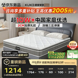 顾家家居（KUKA）梦想垫PLUS 2cm天然乳胶床垫专利深睡席梦思梦想垫1016 1.5x2米