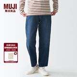 MUJI MUJI 女式 弹力 牛仔 宽版裤 BEA31A1A 裤子 长裤 休闲裤 靛青色 28inch