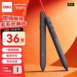 得力（deli）红光PPT翻页笔 白板可书写触控笔 百米远控磁吸收纳 7号电池激光可翻页  深灰MA110