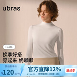 ubras【升级小奶皮肌底衣】修身打底女装保暖打底衫内搭亲肤显瘦上衣 小立领-纯白色 M