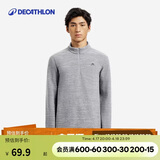 迪卡侬保暖绒衣户外抓绒衣男运动宽松套头摇粒绒冲锋衣内胆-4094327