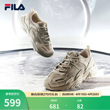 斐乐（FILA）跑步鞋老爹鞋男鞋FILA MARSⅡ火星二代情侣款复古运动鞋休闲鞋 驼丝锦-DO-F12M131116F 44