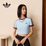 阿迪达斯（adidas）三叶草系列 女 3S TEE SLIM 短袖T恤 KD3684 蓝色 XS