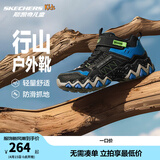 Skechers斯凯奇男童雪地靴户外棉靴儿童运动鞋冬大童棉鞋406415L 黑色/蓝色/柠檬色/BBLM 32