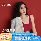 ubras【虞书欣同款】小奶皮云朵隐形无尺码内衣女粉底液文胸透气无痕 【经典】丝绒红色 均码 plus背心 130斤-160斤/A-D杯