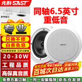 先科（SAST）YS4-5同轴定压吸顶喇叭20W音响背景音乐公共广播音箱家庭影院高保真天花家用门店商场吊顶6.5英寸