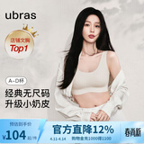 ubras【虞书欣同款】小奶皮云朵隐形无尺码内衣女粉底液文胸透气无痕 【经典】燕麦奶色 均码 【新背勾】100-130斤/A-C杯