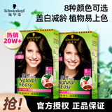 施华蔻 怡然植物盖白染发剂遮白发纯无氨温和配方染发霜染发膏男女通用 【热卖黑茶色】羊绒脂深棕*2盒
