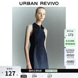 UR2026夏季新款女装学院风超短款拉链无袖连衣裙UYU760008+ 藏青 XS