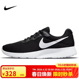 耐克NIKE女休闲鞋透气缓震TANJUN运动鞋DJ6257-004黑白36.5