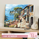 好久不见数字油画diy风景花卉手绘油画填色客厅装饰画儿童手工画挂画