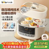 小熊（Bear）电炖锅 炖盅 隔水炖锅炖汤盅煲汤锅 燕窝炖盅婴儿煮粥 电炖盅4.1L家用3-4人微压电炖锅DDZ-J25G2