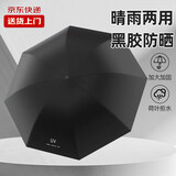 【已售100万】手动UV折叠黑胶防晒防紫外线遮阳晴雨两用伞 【手动8骨】黑色UV