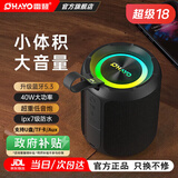 雷登（OHAYO）X3大音量高音质无线蓝牙音箱便携式小型低音炮户外大功率音响USB可插U盘插卡防水桌面迷你小钢炮 X3炫彩版40W【音质加强版】 官方标配+16G U盘