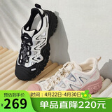 骆驼（CAMEL）丑萌登山鞋女时尚撞色户外休闲鞋 L24S076620 米/银/粉 40