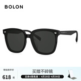 BOLON暴龙眼镜太阳镜防晒墨镜偏光镜男女款韩版经典方框遮阳镜 BL3027 大码BL3037C11-暗黑色